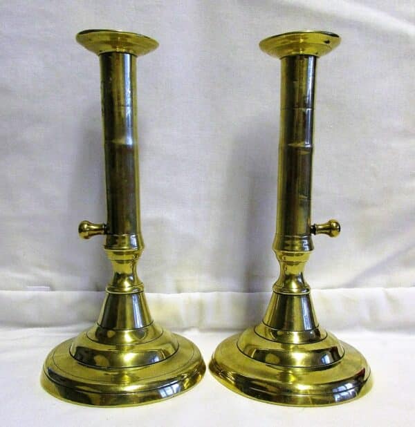 Pair Georgian Brass Candlesticks