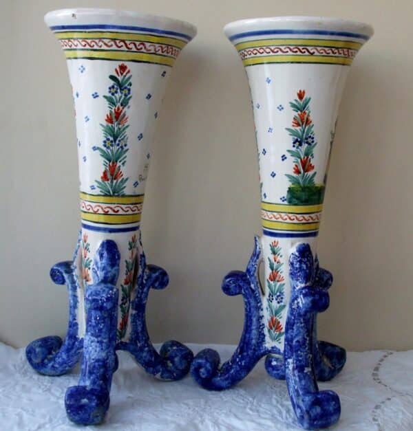 Pair HR Quimper Vases