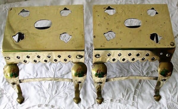 Pair Miniature Brass Footmen