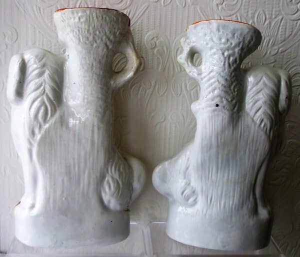 Pair Spaniel Spill Vases