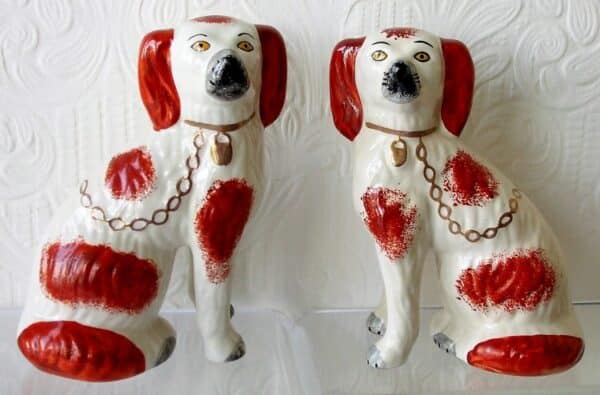 Pair Staffordshire Spaniels H 2477 A - B