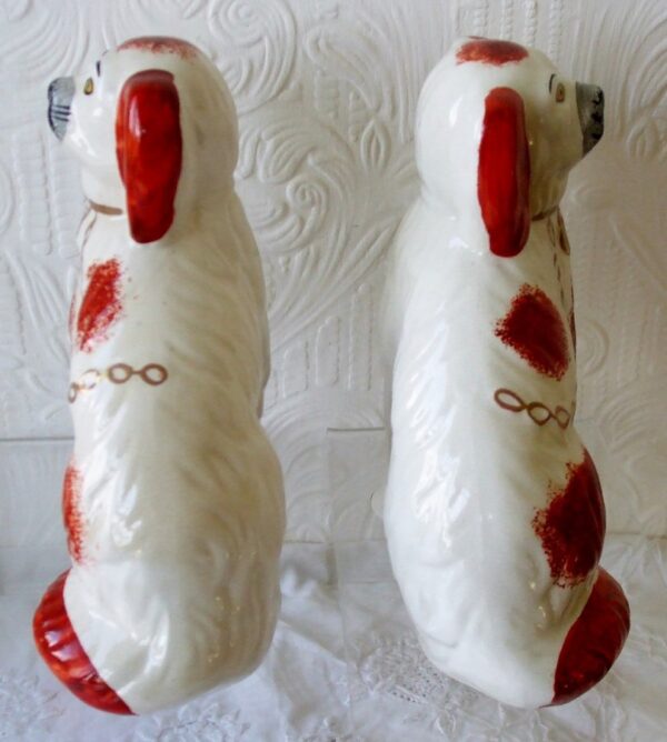 Pair Staffordshire Spaniels H 2477 A - B