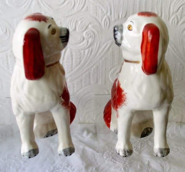 Pair Staffordshire Spaniels H 2477 A - B