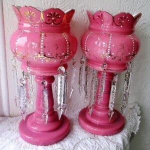 Pair of Pink Lustres