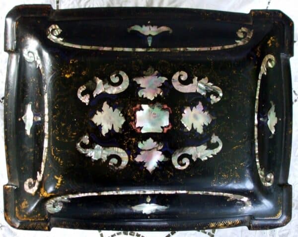 Antique English Victorian Papier-mâché Ladies Jewellery Casket - Image 3