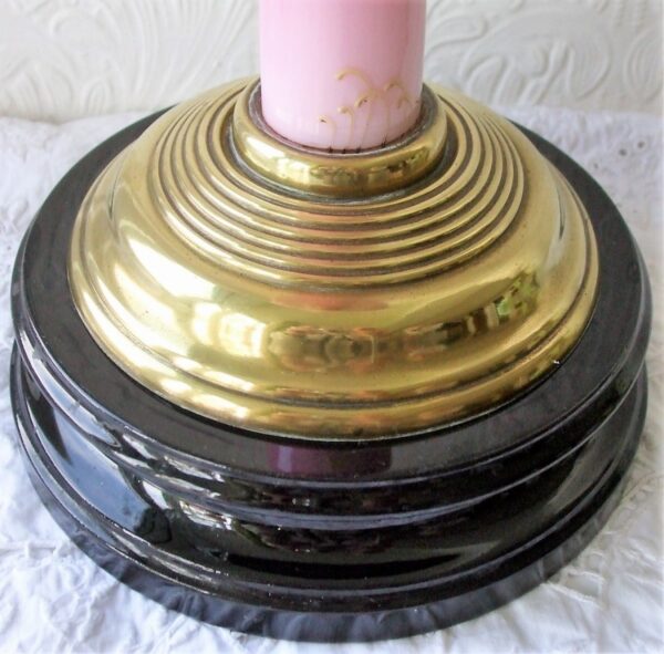 Pink Glass Column Lamp