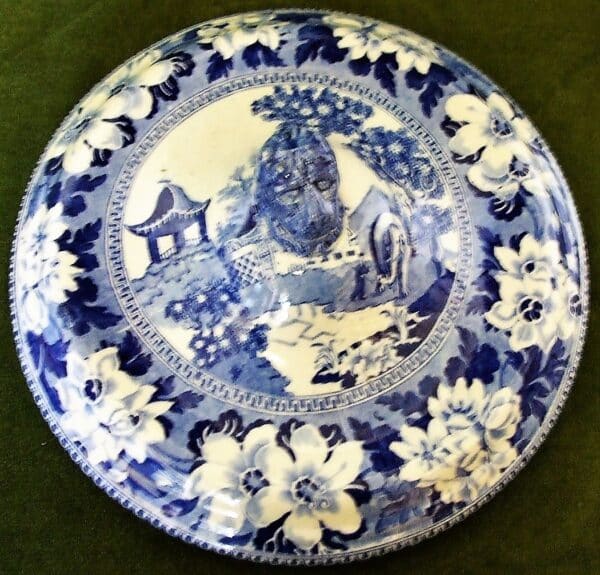 Antique English Georgian Blue and White Transfer Tureen and Cover ~ “Elephant” ~John Rogers and Son Antique Antique Ceramics 4