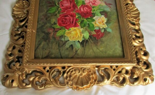 Roses in Gesso Frame