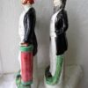 Pair of Antique English Victorian Staffordshire Pottery Portrait Figures ~ Moody ~ P D9 ~ H 59 and Sankey ~ P D10 ~ H 84 - Image 2