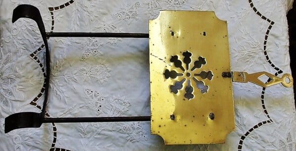 Antique English Victorian Brass and Iron Trivet Antique Antique Metals 5