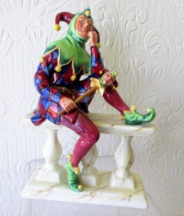 Set of Five Connoisseur English Porcelain Figurines ~ “The Jester” Connoisseur Vintage 24