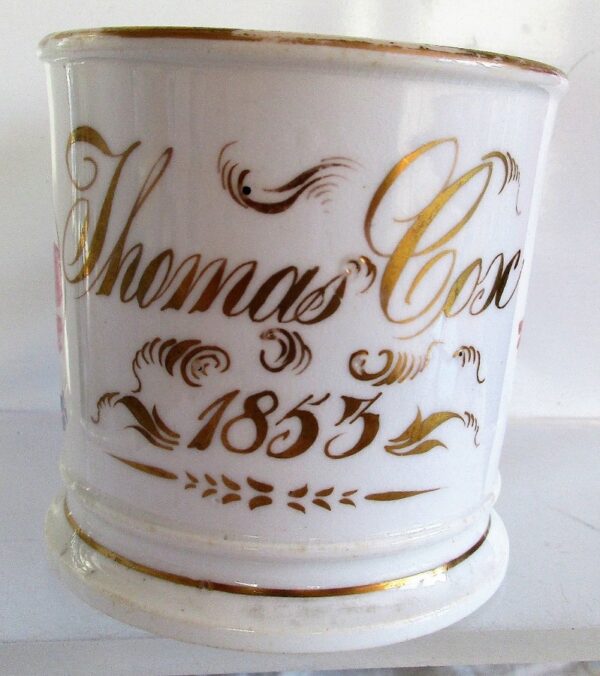 Antique English Victorian Porcelain Christening Mug ~ Thomas Cox - Image 2