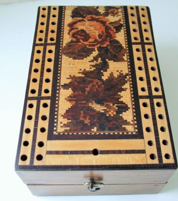 Tunbridge Ware Cribbage Box