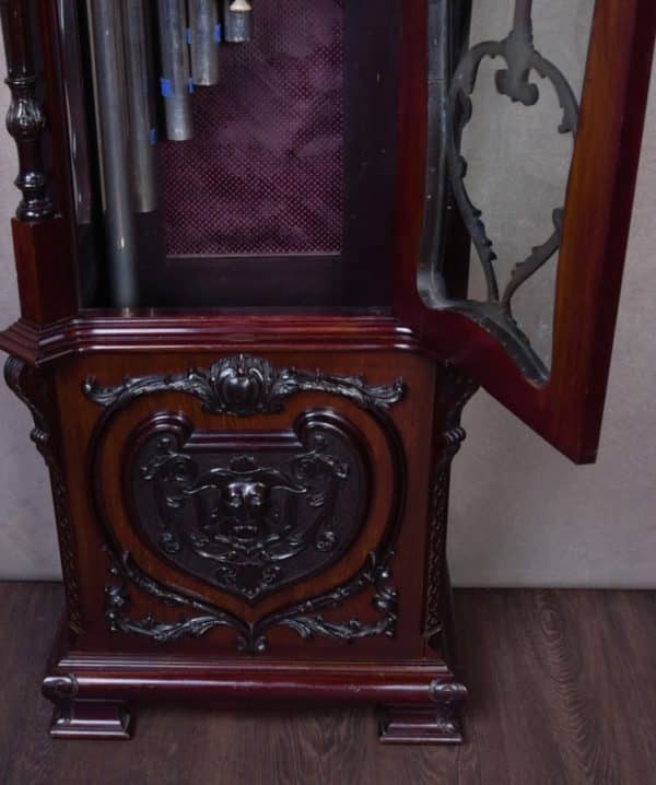 9 Foot Mahogany 3 Train Musical Long Case Clock SAI1685 - Image 15