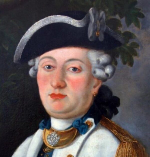 18thc Portrait Painting French Naval Officer Wearing Order Of St.Louis - Image 4