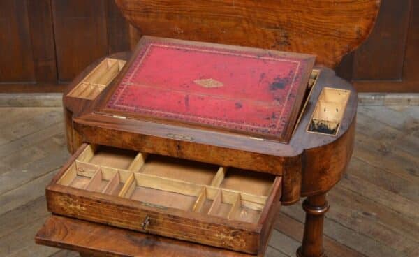 Victorian Walnut Work Table SAI2853 - Image 17