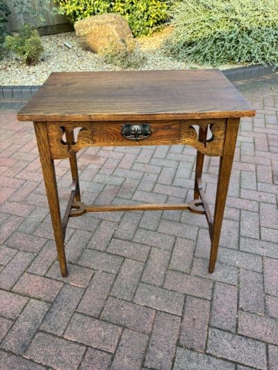 Arts & Crafts Oak Consol Table Arts & Crafts Antique Furniture 4