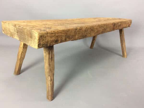 Large 19th Century Welsh Oak Pig Bench - Image 4