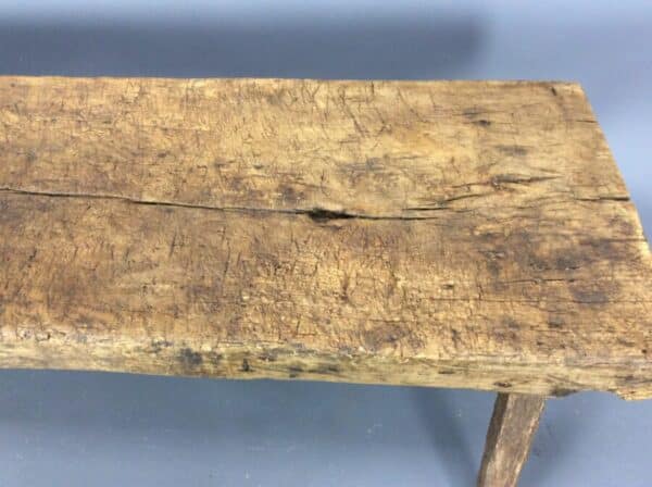 Large 19th Century Welsh Oak Pig Bench - Image 6