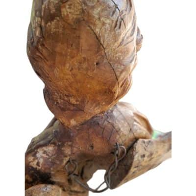 17th Century Large Wooden Carved Angel Antique Sculptures 4