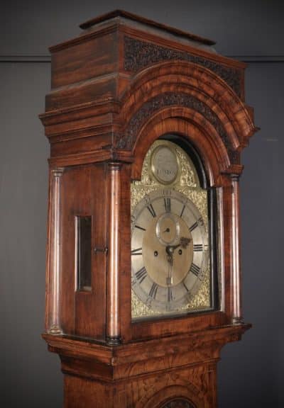 18th Century Walnut Longcase Clock 18th century longcase clock Antique Clocks 16