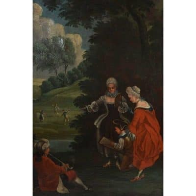 18th Century French Oil on Canvas Painting Antique Art 5