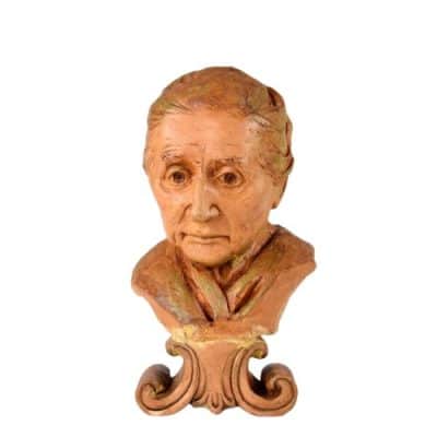 18th Century Terracotta Head Sculpture, Signed Bernardi Antique Sculptures 4