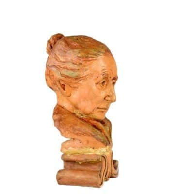 18th Century Terracotta Head Sculpture, Signed Bernardi Antique Sculptures 5