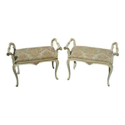 19th Century Venetian Baroque Stool, Two Piece. Antique Chairs 3