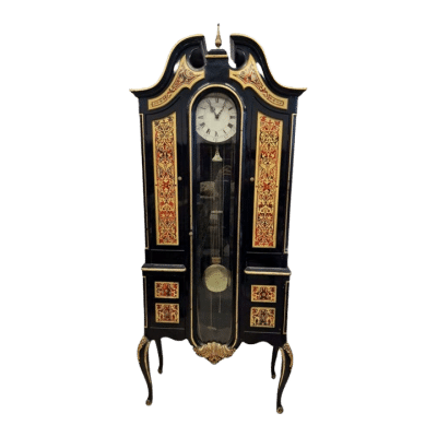 19th Century French Baulle Floor Clock With Drawers Antique Clocks 3