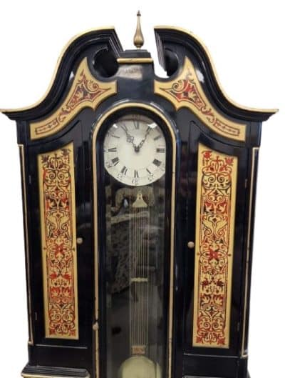 19th Century French Baulle Floor Clock With Drawers Antique Clocks 4