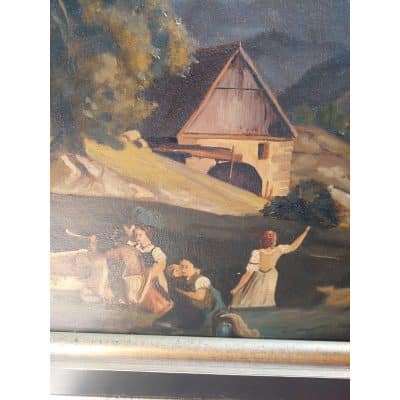 19th Century German Oil on Canvas, Signed. Antique Art 6