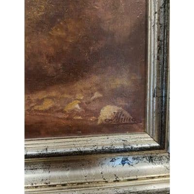 19th Century Oil on Canvas, Signed. - Image 7