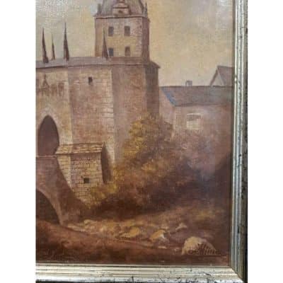 19th Century Oil on Canvas, Signed. Antique Art 6