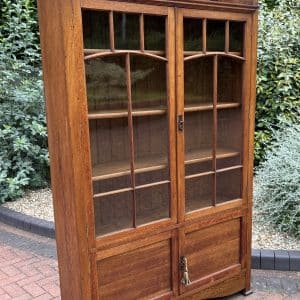 Arts & Crafts Oak Glazed Bookcase c1900 Arts & Crafts Antique Bookcases 3