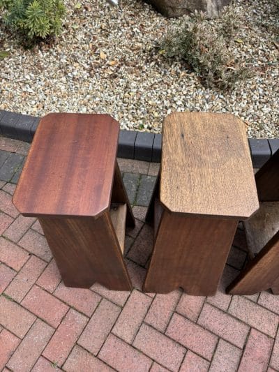 Early 20th Century Set of Four Country Stools antique stool Antique Furniture 6