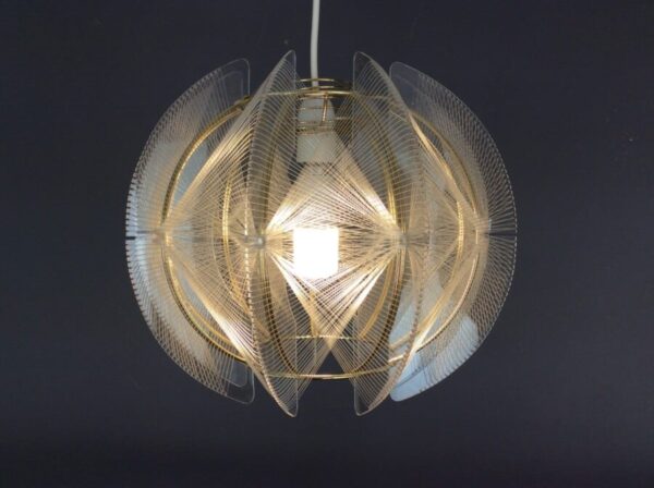 Pair of Paul Secon for Sompex Pendant Shades Mid Century 1960’s Ceiling Lights Antique Lighting 8