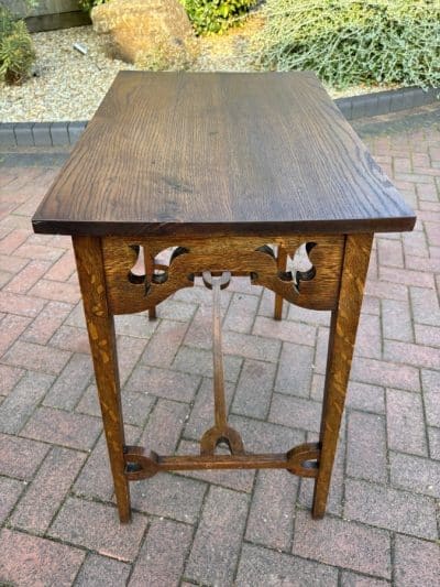 Arts & Crafts Oak Consol Table Arts & Crafts Antique Furniture 8