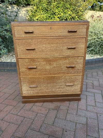 Heals Style Limed Oak Chest of Drawers Bedroom Antique Chest Of Drawers 3