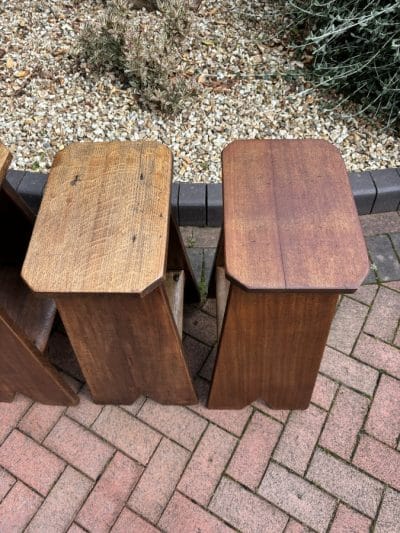 Early 20th Century Set of Four Country Stools antique stool Antique Furniture 7