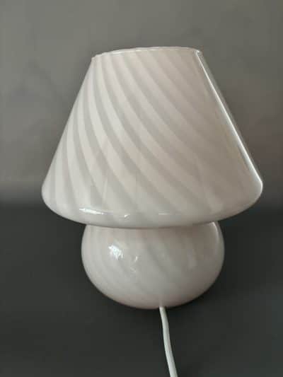 Mid Century Italian Glass Table Lamp glass Antique Glassware 3