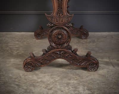 Magnificent Anglo Indian Padauk Wood Library Table - Image 6