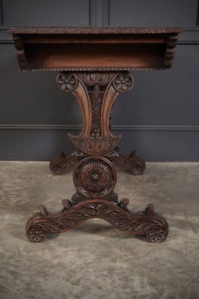 Magnificent Anglo Indian Padauk Wood Library Table - Image 5