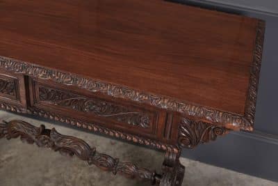 Magnificent Anglo Indian Padauk Wood Library Table Antique library tables Antique Furniture 4