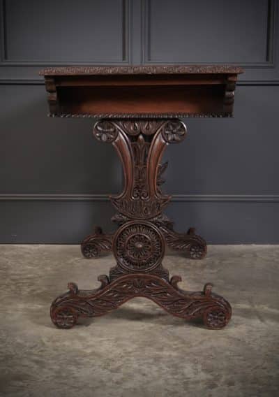 Magnificent Anglo Indian Padauk Wood Library Table - Image 4