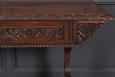 Magnificent Anglo Indian Padauk Wood Library Table Antique library tables Antique Furniture 15