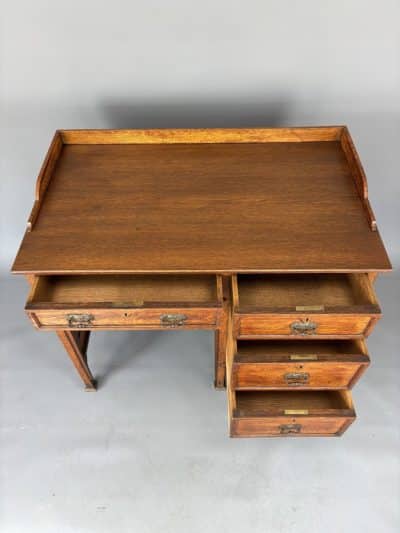 Arts & Crafts Oak Writing Desk - Image 5