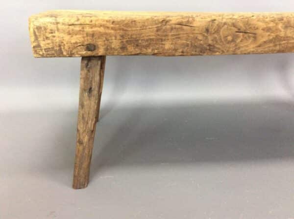 Large 19th Century Welsh Oak Pig Bench - Image 3