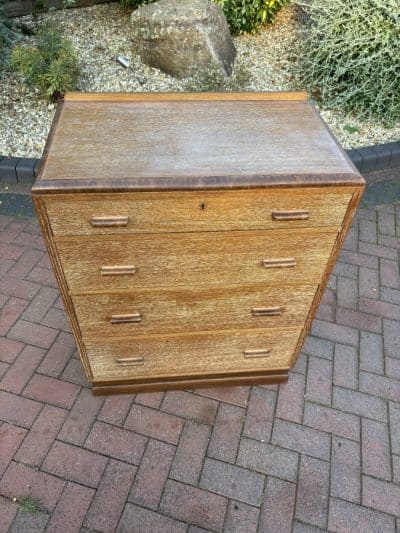 Heals Style Limed Oak Chest of Drawers Bedroom Antique Chest Of Drawers 4