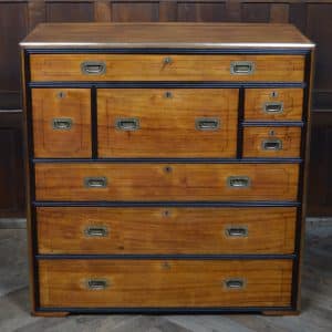 Camphor Wood Campaign Secretaire Chest SAI3501 campaign chest Antique Chest Of Drawers